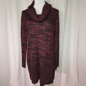 AB Studio Cowl Neck Tunic Sweater